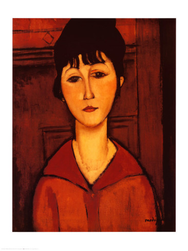 Woman in a Brown Dress - Amedeo Modigliani Paintings